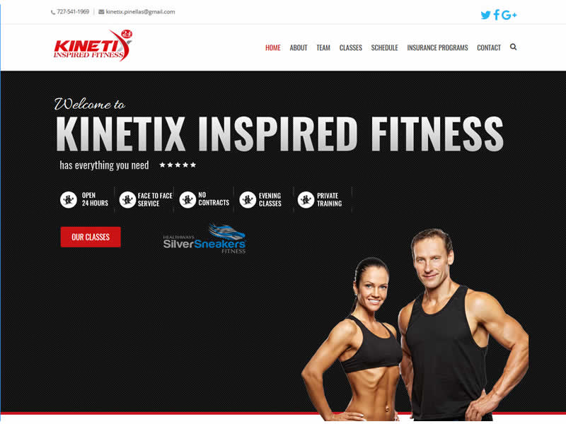 Kinetix Health Club - Ditibit Website Design / SEO - Pensacola, Gulf Breeze